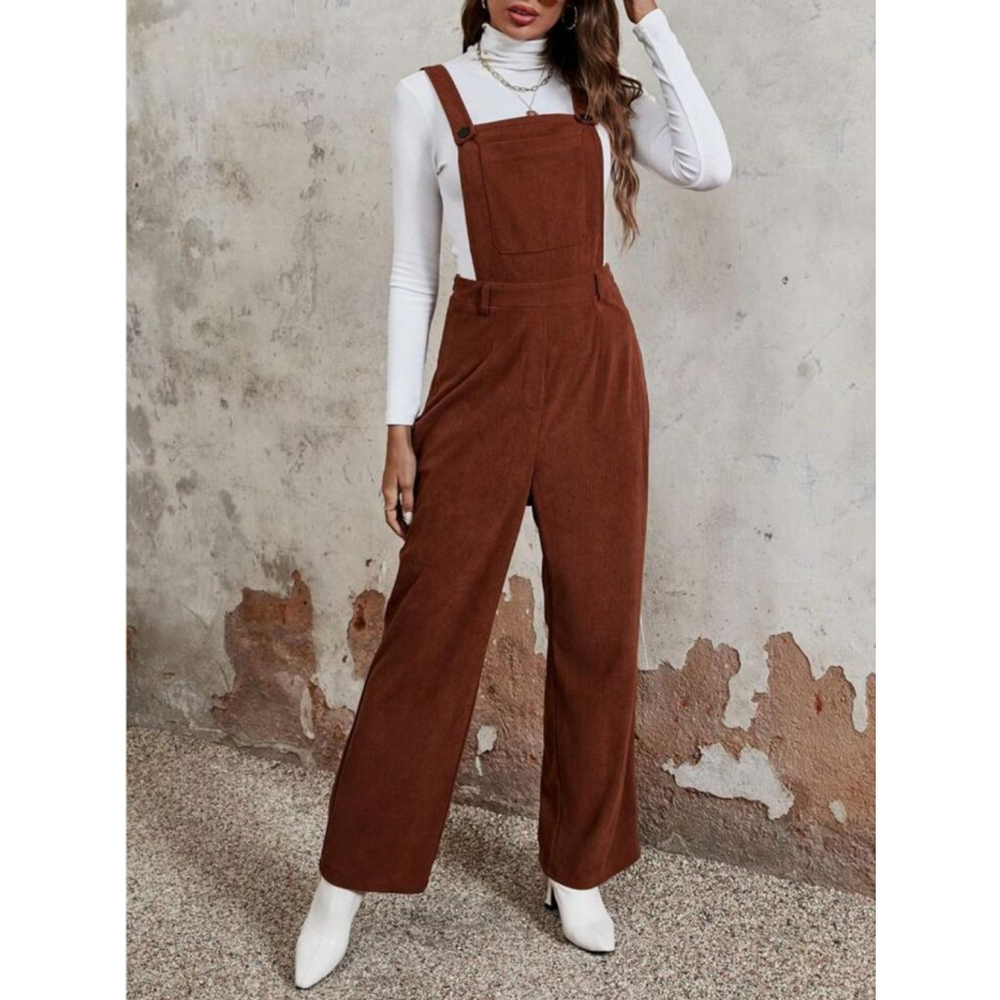 Cider Corduroy Overall Jumpsuit, Rust colour, Size M